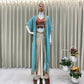 Designer Draped Skirt, Tube Blouse & Shrug