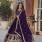Elegant Embroidered Zari Sequins Gowns & Dressess & Dresses with Dupatta Set