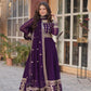 Elegant Embroidered Zari Sequins Gowns & Dressess & Dresses with Dupatta Set