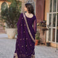 Elegant Embroidered Zari Sequins Gowns & Dressess & Dresses with Dupatta Set