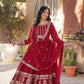 Elegant Embroidered Zari Sequins Gowns & Dressess & Dresses with Dupatta Set