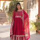 Elegant Embroidered Zari Sequins Gowns & Dressess & Dresses with Dupatta Set