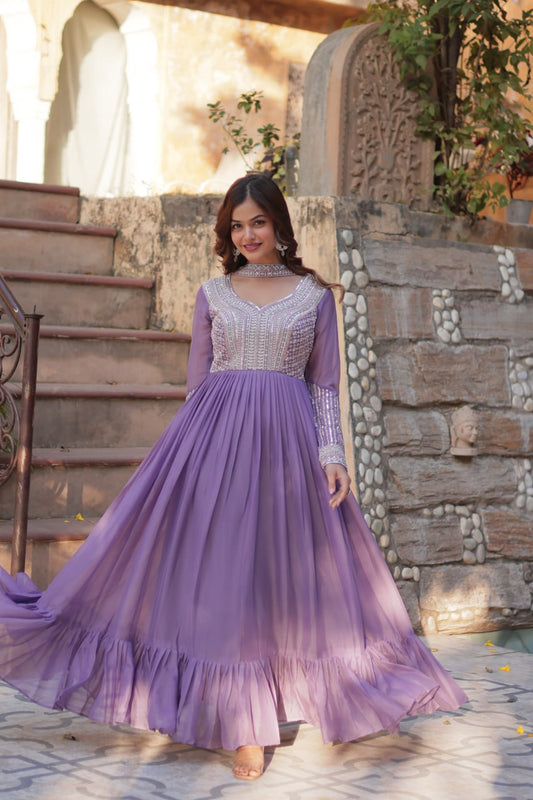 Perfect Partywear Gowns & Dressess & Dresses with Dupatta – Full Sleeves