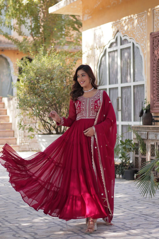 Premium Designer Readymade Gowns & Dressess & Dresses with Dupatta Set