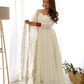 Premium Romansilk Chanderi Anarkali Gowns & Dressess & Dresses Set