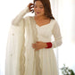 Premium Romansilk Chanderi Anarkali Gowns & Dressess & Dresses Set