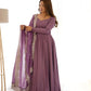 Premium Romansilk Chanderi Anarkali Gowns & Dressess & Dresses Set