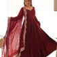 Premium Romansilk Chanderi Anarkali Gowns & Dressess & Dresses Set