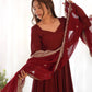 Premium Romansilk Chanderi Anarkali Gowns & Dressess & Dresses Set