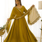 Premium Romansilk Chanderi Anarkali Gowns & Dressess & Dresses Set