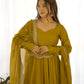 Premium Romansilk Chanderi Anarkali Gowns & Dressess & Dresses Set