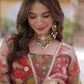 Digital Printed Russian Silk Gowns & Dressess & Dresses with Embroidered Dupatta