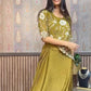 New Two-Piece Indo-Western Ready-to-Wear Draped Dhoti with Fancy Up-Down Top