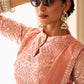 Premium Ready-to-Wear Chinon Drape Saree with Embroidered Blouse