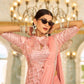 Premium Ready-to-Wear Chinon Drape Saree with Embroidered Blouse