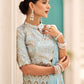 Premium Ready-to-Wear Chinon Drape Saree with Embroidered Blouse