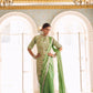 Premium Ready-to-Wear Chinon Drape Saree with Embroidered Blouse