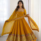 Heavy Georgette Embroidered Party Wear Gowns & Dressess & Dresses with Dupatta