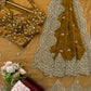 Designer Fendi Chiffon Saree with Sequins & Thread Embroidery