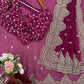 Designer Fendi Chiffon Saree with Sequins & Thread Embroidery
