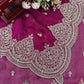 Designer Fendi Chiffon Saree with Sequins & Thread Embroidery