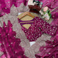 Designer Fendi Chiffon Saree with Sequins & Thread Embroidery