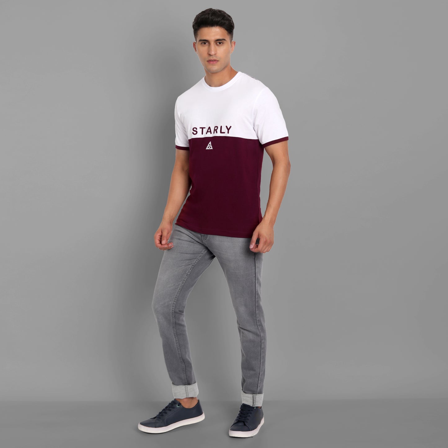 Men's Half Sleeve T-Shirt : Maroon