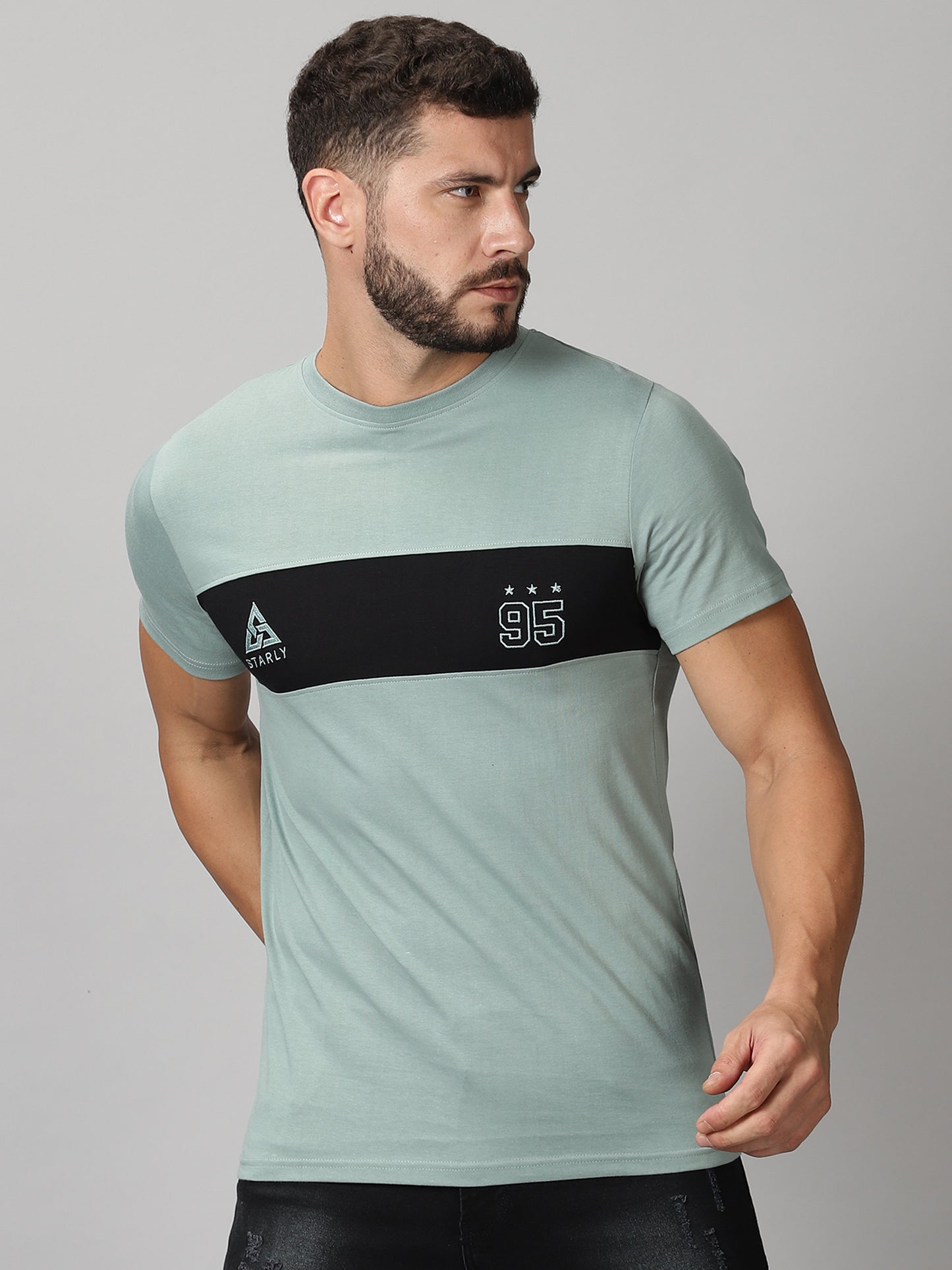 ColourBlocked T-Shirt: C-Green