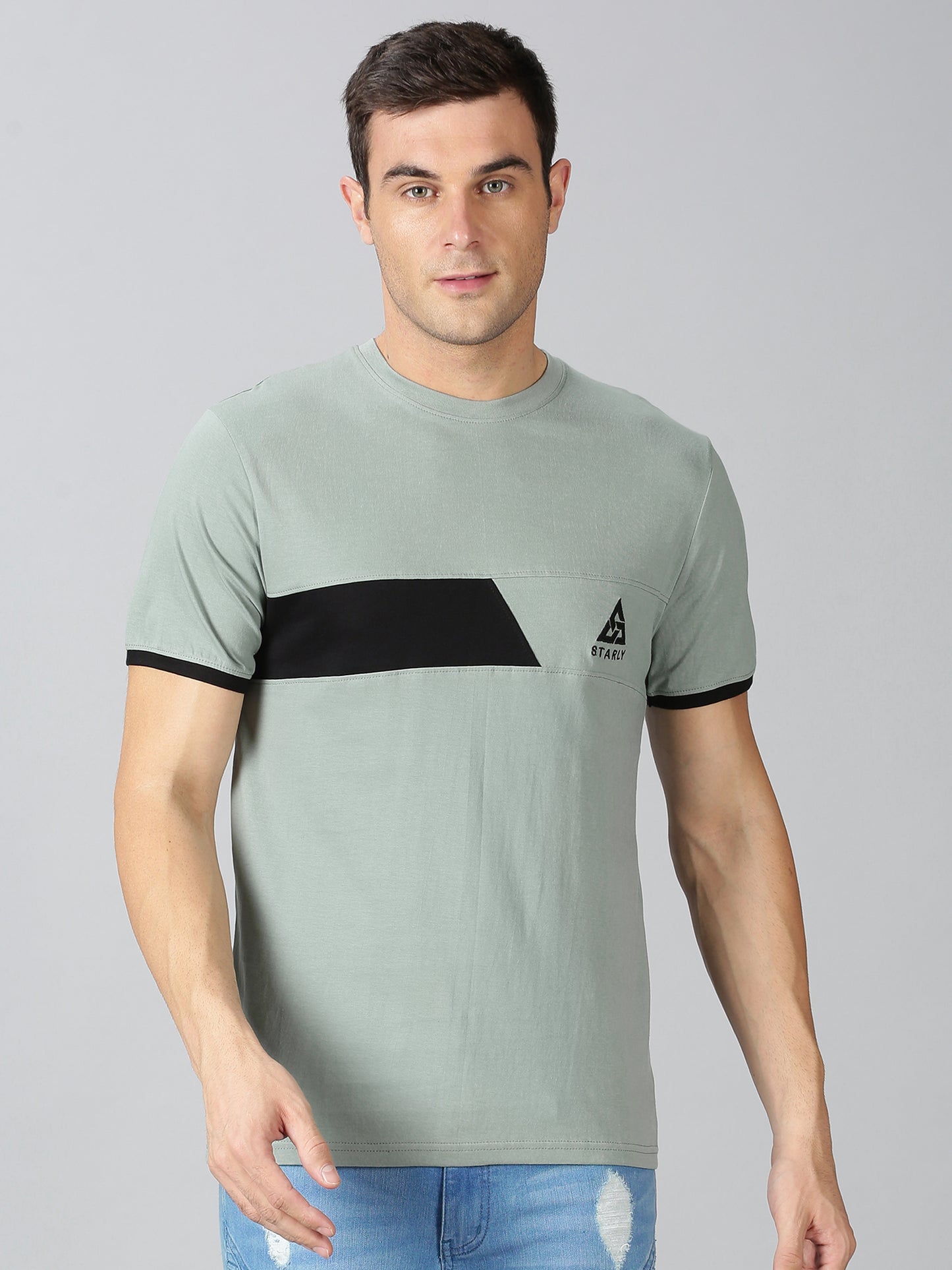 ColourBlocked T-Shirt: C-Green