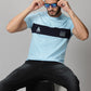 ColourBlocked T-Shirt: Sky-Blue