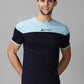 ColourBlocked T-Shirt: Sky-blue