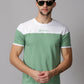 ColourBlocked T-Shirt: White-Green