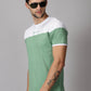 ColourBlocked T-Shirt: White-Green