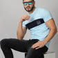 ColourBlocked T-Shirt: Sky-Blue