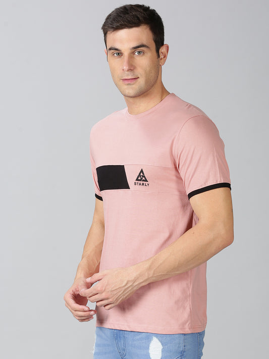 ColourBlocked T-Shirt: Peach