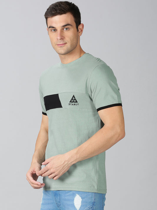 ColourBlocked T-Shirt: C-Green