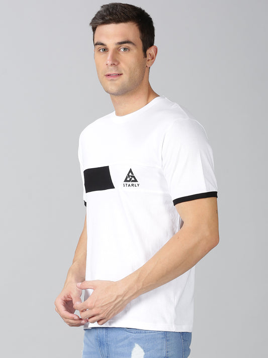 ColourBlocked T-Shirt: White