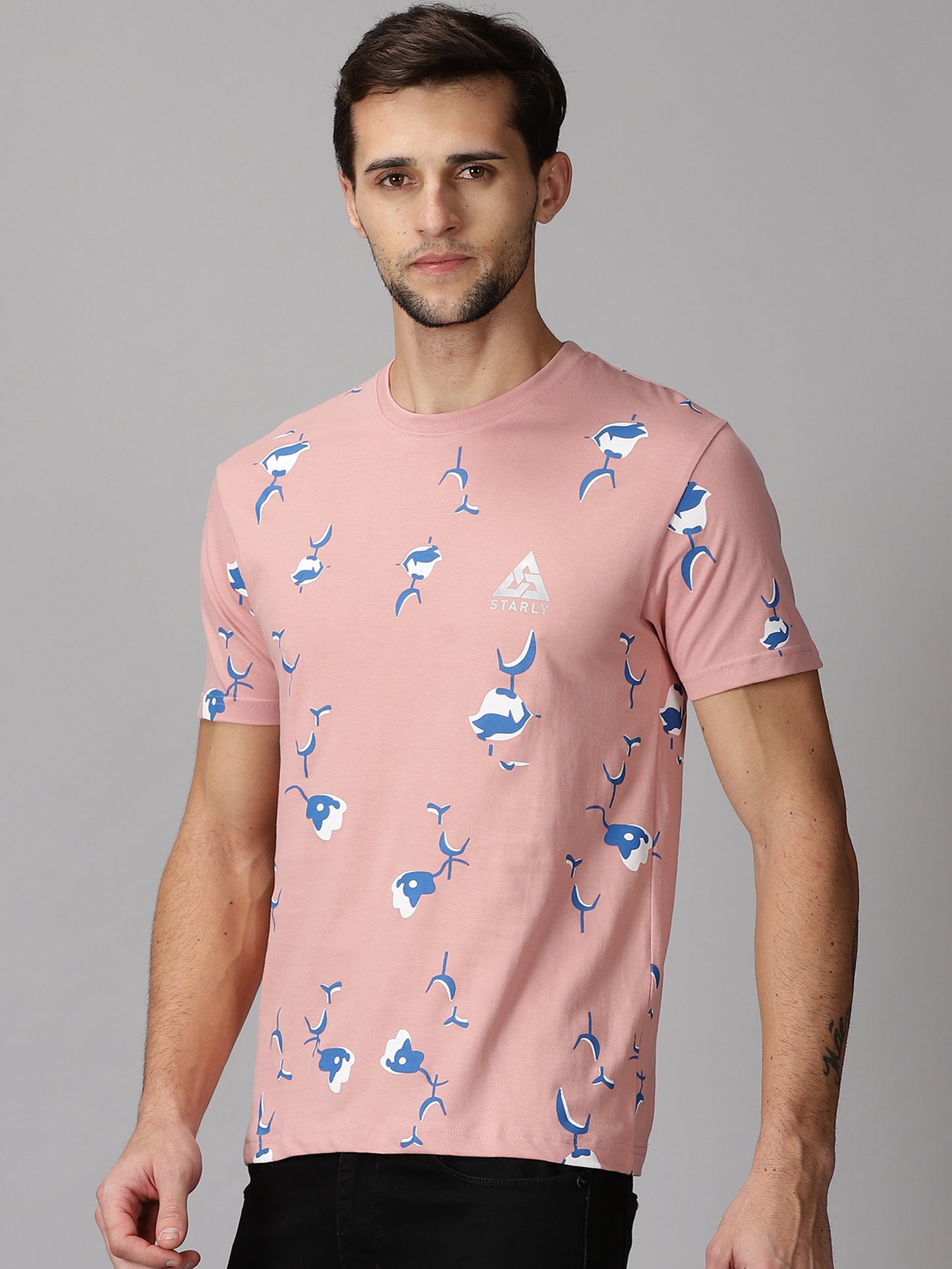 Peach Printed T-Shirt