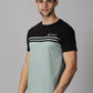 ColourBlocked T-Shirt: Black-C Green