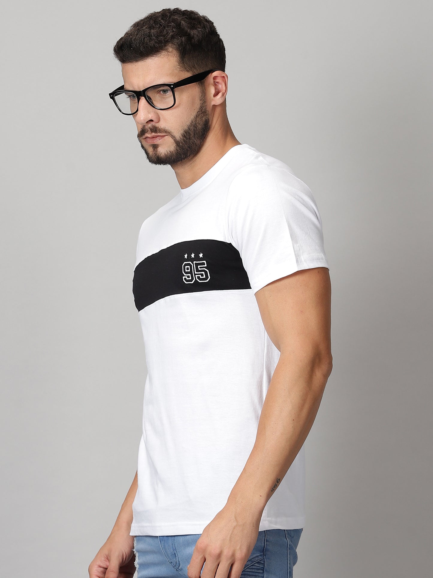 ColourBlocked T-Shirt: White