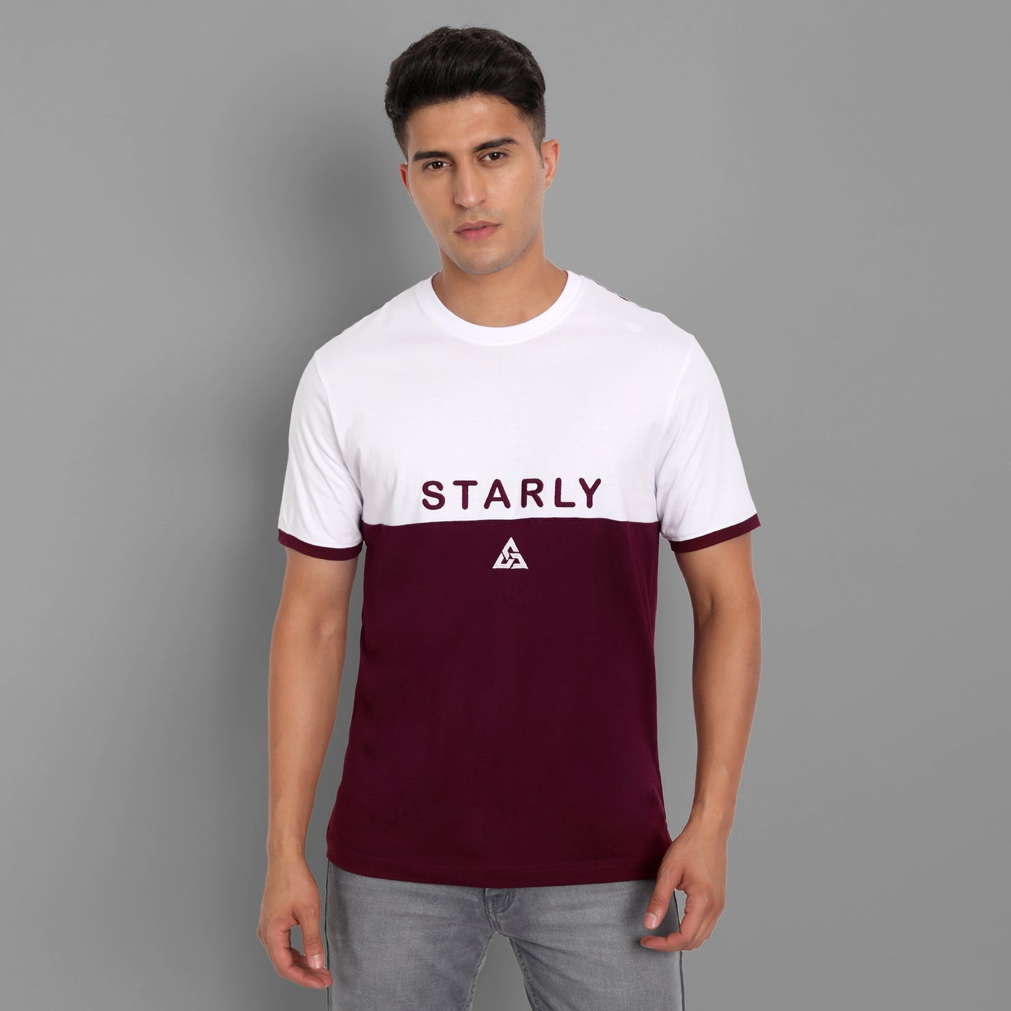 Men's Half Sleeve T-Shirt : Maroon