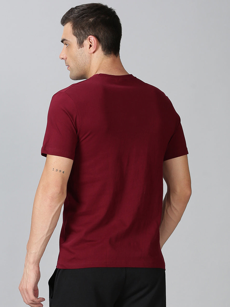 Men's Half Sleeve T-Shirt : Maroon