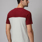 ColourBlocked T-Shirt: Maroon-Grey