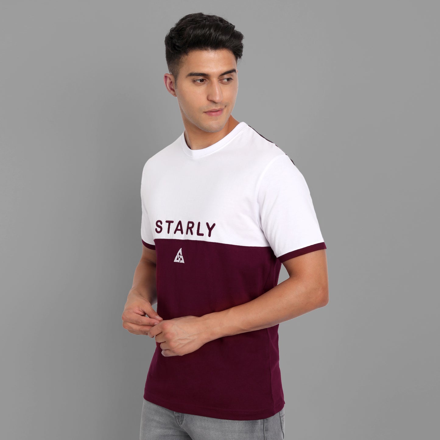 Men's Half Sleeve T-Shirt : Maroon