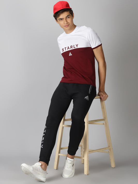 Men's Co-ord Sets : Maroon & Black