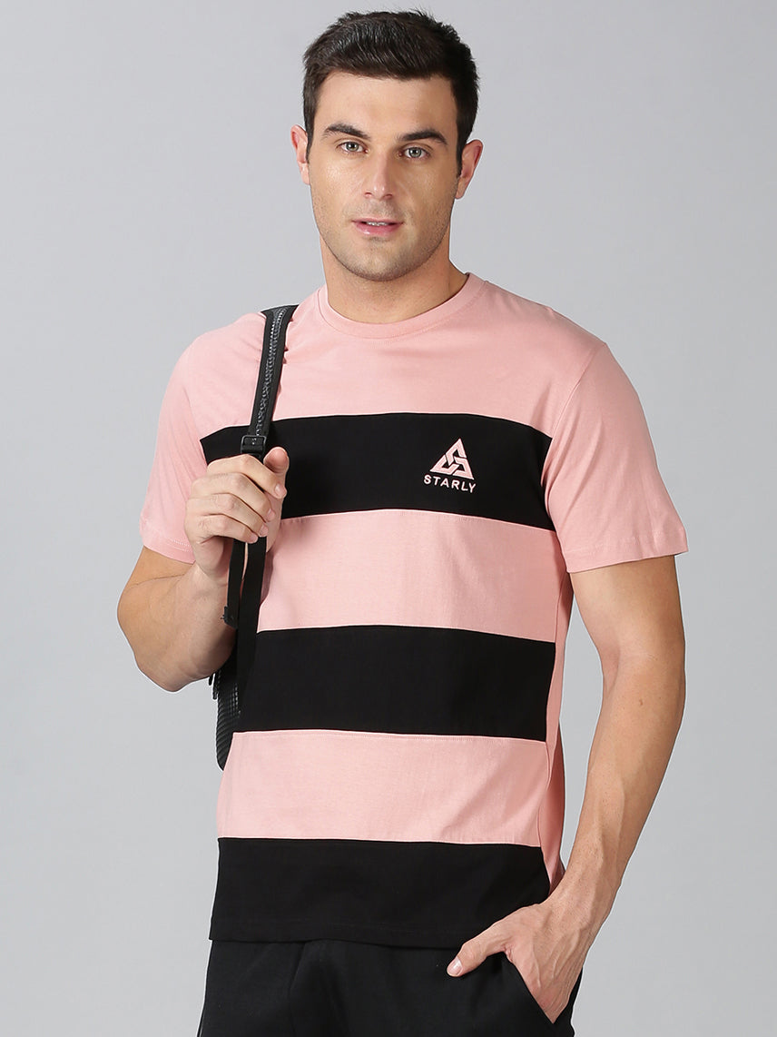 Men's Half Sleeve T-Shirt : Peach