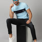 ColourBlocked T-Shirt: Sky-Blue