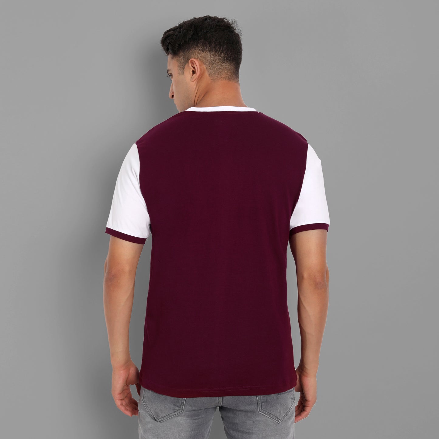 Men's Half Sleeve T-Shirt : Maroon