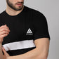 ColourBlocked T-Shirt: Black Grey