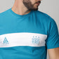 ColourBlocked T-Shirt: Aque Blue